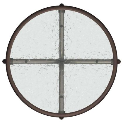 Градински бистро комплект 3 pcs Кафяво Стомана