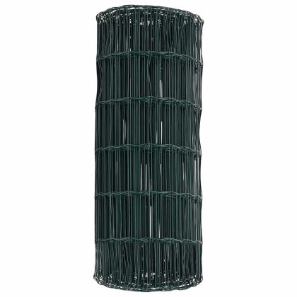 Европейска ограда Зелен 0,6 x 25 м Желязо с PVC покритие