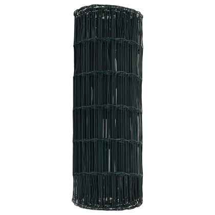 Европейска ограда Зелен 0,6 x 50 м Желязо с PVC покритие