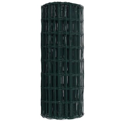 Европейска ограда Зелен 0,6 x 50 м Желязо с PVC покритие
