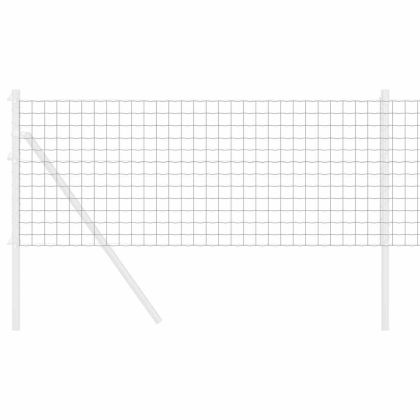 Европейска ограда Сив 0,8 x 10 m Желязо с PVC покритие