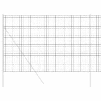 Европейска ограда Сив 1,5 x 10 m Желязо с PVC покритие
