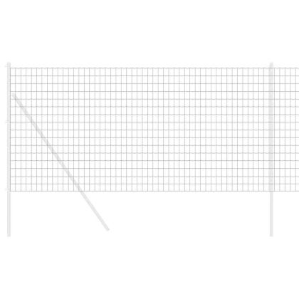 Европейска ограда Сив 1,2 x 10 m Желязо с PVC покритие