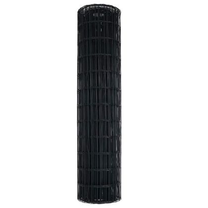Европейска ограда Сив 1 x 10 m Желязо с PVC покритие