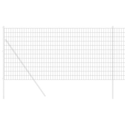 Европейска ограда Сив 1,2 x 10 m Желязо с PVC покритие