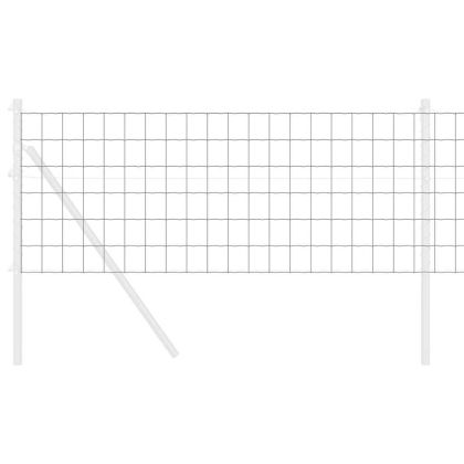 Европейска ограда Сив 0.8 x 10 m Желязо с PVC покритие