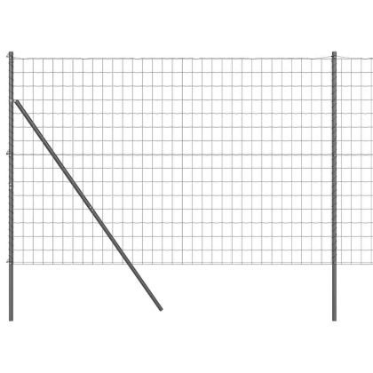 Европейска ограда Сив 1,6 x 10 m Желязо с PVC покритие