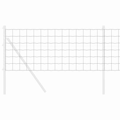 Европейска ограда Сив 0,6 x 25 м Желязо с PVC покритие