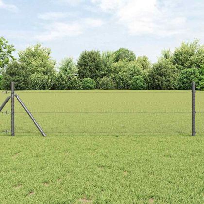 Шестоъгълна ограда 0,8 x 10 m ПВЦ Сиво