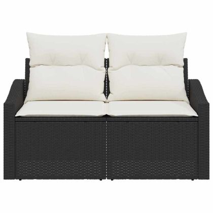 Градински диван с възглавница 123 x 62 x 69 см полиратан