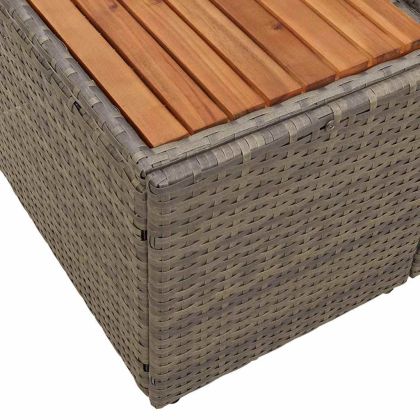 Градински диван Сив 184 x 62 x 85см полиратан