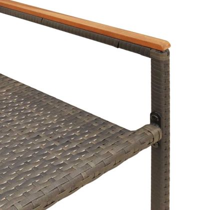 Струпваеми градински столове 2 pcs Сив и кафяв 54 x 56 x 90 см