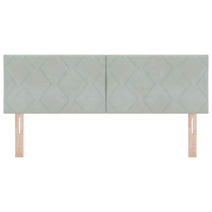 Облегалка за глава Светлосиво 144 см Кадифе