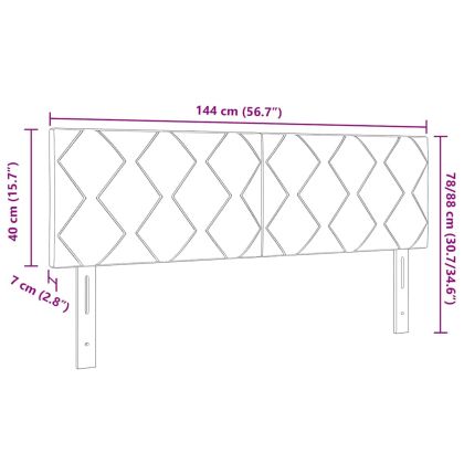 Облегалка за глава Светлосиво 144 см Кадифе