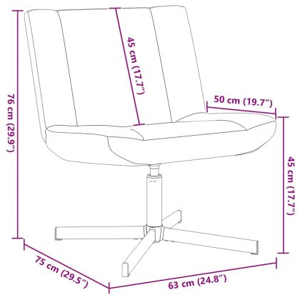 Въртящ се стол Черно 63 x 75 x 76 см текстил