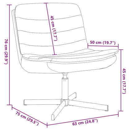 Въртящ се стол Таупе 63 x 75 x 76 см текстил