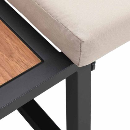 Градински диван Таупе 200,5 x 70 x 85,5 см Стомана