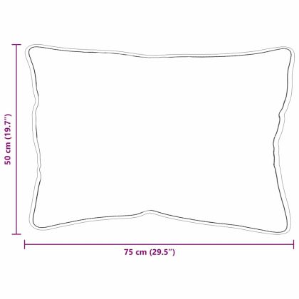 Възглавница 75 x 52 x 20 см Полиестер Бяло