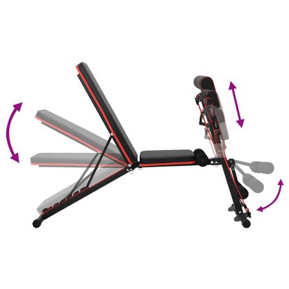 Тежестна пейка Черно 131 x 41 x 100 см