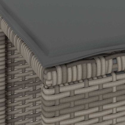 Комплект за хранене в градината Сив полиратан