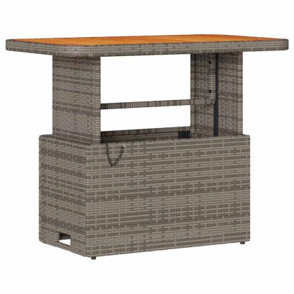 Комплект за хранене в градината Сив полиратан