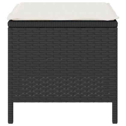 Комплект за хранене в градината Черно полиратан