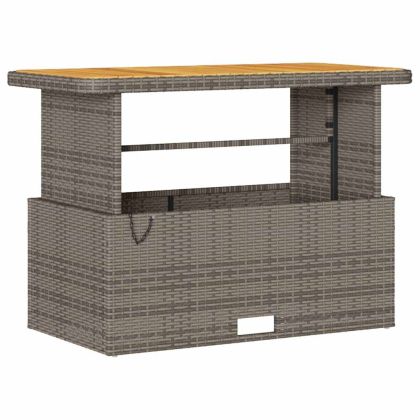 Комплект за хранене в градината Сив полиратан