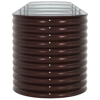 Повдигнато легло Кафяво 400 x 80 x 81 cm Стомана