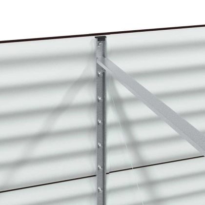 Повдигнато легло Кафяво 400 x 80 x 81 cm Стомана