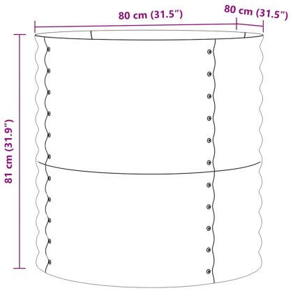 Повдигнато легло Кафяво 80 x 80 x 81 cm Стомана