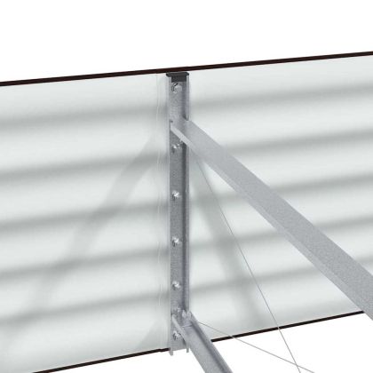 Повдигнато легло Кафяво 400 x 80 x 44 cm Стомана