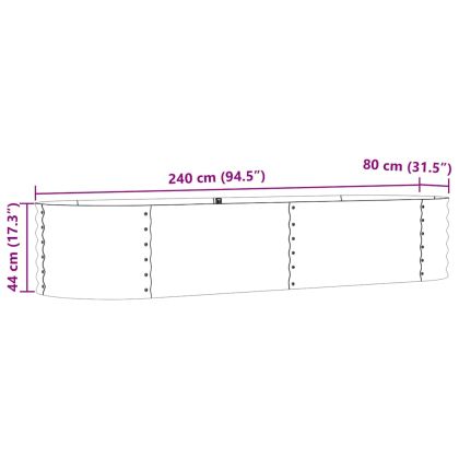 Повдигнато легло Кафяво 240 x 80 x 44 cm Стомана