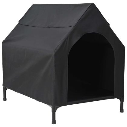 Кучешка къща Черно 110 x 75 x 107.5 см