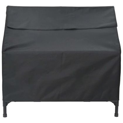 Кучешка къща Черно 110 x 75 x 107.5 см