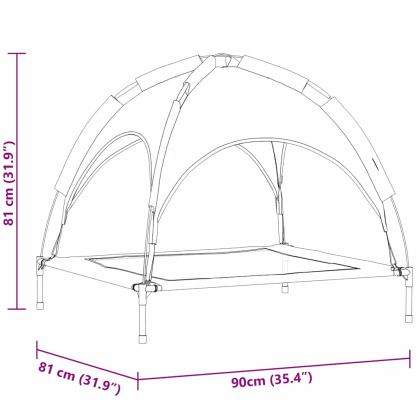 Кучешко легло Черно 90 x 81 x 80,5 см Стомана