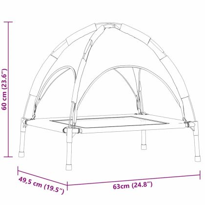 Кучешко легло Кафяво 63 x 49,5 x 60 см Стомана