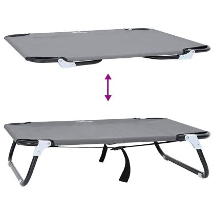 Кучешко легло Светлосиво 70 x 46 x 18 см Стомана