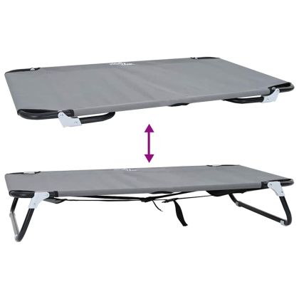 Кучешко легло Светлосиво 105 x 65 x 18 см Стомана