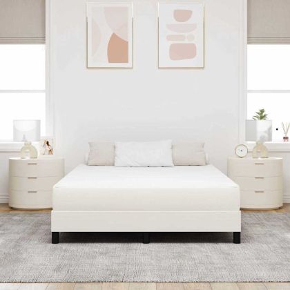 Матрак за легло с матрак Крем 160 x 200 cm текстил