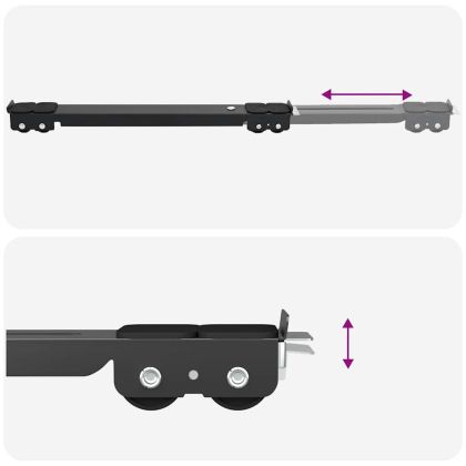 Основа за пералня 2 pcs Черно 72 x 5 x 4,5 см