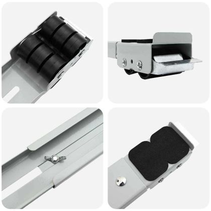 Основа за пералня 2 pcs Сребрист 72 x 5 x 4,5 см