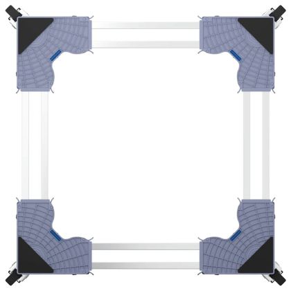 Основа за пералня Сив 67 x 67 x 12 см Неръждаема стомана