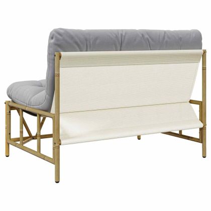 Градинска пейка Светлосиво 110 x 75 x 71 см Стомана