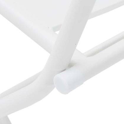 Градински бистро комплект 3 pcs Бяло Стомана