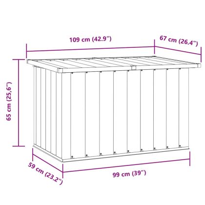 Градински сандък за съхранение, антрацит, 109x67x65 см