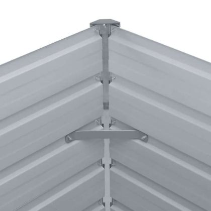 Градинска висока леха поцинкована стомана 480x80x77 см сива
