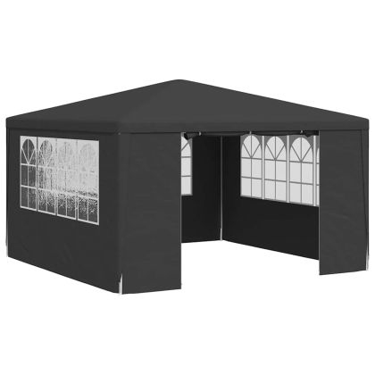 Професионална парти шатра със стени 4х4 м антрацит 90 г/м²