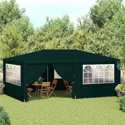 Професионална парти шатра със стени 4x6 м зелена 90 г/м²