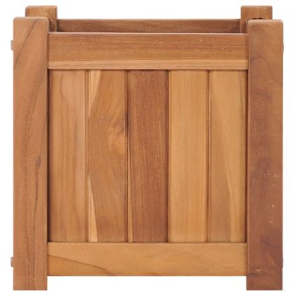 Повдигната леха, 30x30x30 см, тиково дърво масив