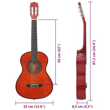 Класическа китара за начинаещи и деца, 1/2, 34", липово дърво